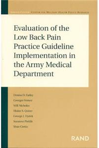 Evaluation of the Low Back Pain Practice Guideline Implementation in the Army Medical Department