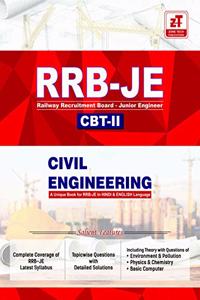 RRB-JE (Junior Engineer) CBT-2: CIVIL ENGINEERING Topic wise MCQs Practice Book As per RRB syllabus (In English & Hindi)