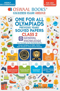 One for All Olympiad Previous Years' Solved Papers, Class-2 General Knowledge Book (For 2022 Exam)