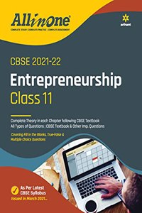 Cbse All in One Entrepreneurship Class 11 for 2022 Exam