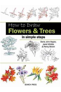 How to Draw Flowers & Trees in Simple Steps