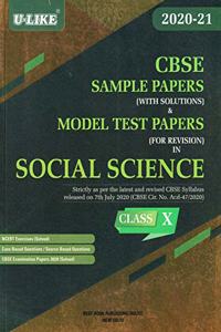 CBSE U-Like Sample Papers (With Solutions) Social Science for Class 10 Examination 2020-21