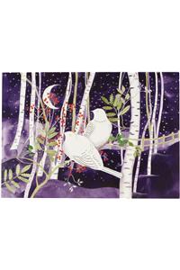 Doves in White Birches Deluxe Boxed Holiday Cards