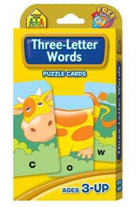 School Zone Three-Letter Words Puzzle Cards