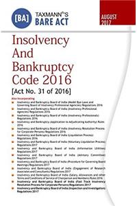 Insolvency and Bankruptcy Code 2016 [Act No. 31 of 2016] (Bare Act)