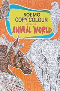 Amazon Brand - Solimo Copy Colour for Adults - Animal World
