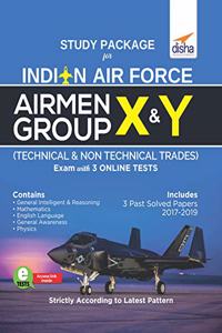 Study Package for Indian Air Force Airmen Group X & Y (Technical & Non Technical Trades) Exam with 3 Online Sets