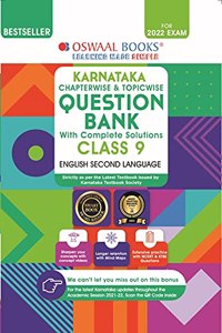 Oswaal Karnataka Question Bank Class 9 English Second language Book Chapterwise & Topicwise (For 2022 Exam)