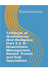 Textbook of Anaesthesia and Analgesia