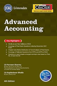 Taxmann's CRACKER for Advanced Accounting ? Covering Past Exam Questions (RTPs & MTPs of ICAI) arranged Sub-topic Wise, with Chapter-wise Marks Distribution, Trend Analysis | CA Inter | May 2022 Exam [Paperback] CA Parveen Sharma and CA Kapileshwar