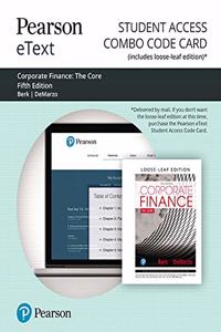 Pearson Etext for Corporate Finance