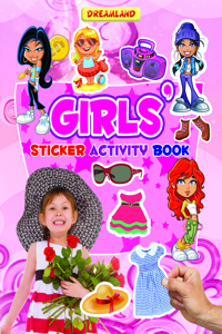 Girls Sticker Activity Book for Children Age 3-6 years - Colourful Pictures, Stickers and Fun Activities