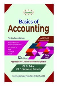 Padhuka's Basic of Accounting for CA Foundation - 12/e, July 2020