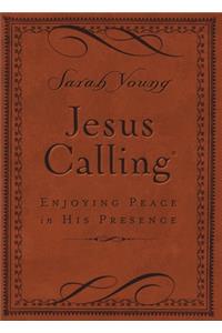 Jesus Calling, Small Brown Leathersoft, with Scripture References