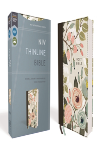 Niv, Thinline Bible, Cloth Over Board, Floral, Red Letter Edition, Comfort Print