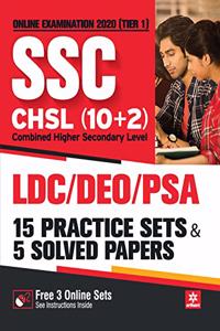 SSC CHSL Combined Higher Secondary Level 15 Practice Sets & Solved Papers 2020 (Old Edition)