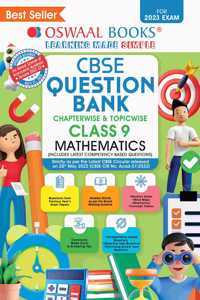 Oswaal CBSE Class 9 Mathematics Chapterwise & Topicwise Question Bank Hardbound Book (For 2023 Exam)