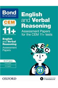 Bond 11+: English and Verbal Reasoning: Assessment Papers for the CEM 11+ tests