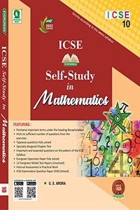 Evergreen ICSE Self Study In Mathematics: For 2021 Examinations(CLASS X) (Class 10)