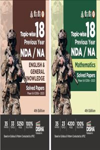 18 Previous Years Nda/ Na Mathematics, English & General Knowledge Topic-Wise Solved Papers (2006 - 2023)