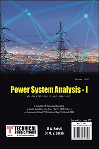 Power System Analysis - 1 for BE VTU Course 18 OBE & CBCS (VI- EEE -18 EE62)