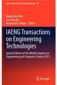 Iaeng Transactions on Engineering Technologies