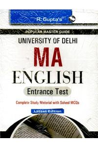 University of Delhi (DU) M.A. English Entrance Test Guide
