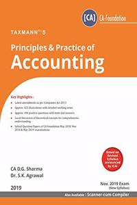 Taxmann's Principles & Practice of Accounting (CA-Foundation-New Syllabus-November 2020 Attempt)(2019 Edition) [Paperback] CA D.G. Sharma and Dr. S.K. Agrawal