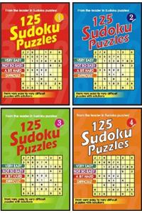 125 Sudoku Puzzles (Set Of 4 Books)