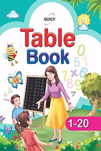 QUICK TABLE BOOK 1-20 - Book for Learning & Practicing Multiplication Tables and Mathematics for Age 3 Year onwards