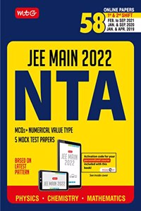 MTG NTA JEE Main 2022, MCQs+Numerical Value type with 5 Mock Test Papers of Physics, Chemistry, Mathematics Books