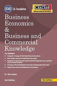 Taxmann's CRACKER for Business Economic & Business and Commercial Knowledge - Most Amended & Updated Book covering Past Exam Questions along with Chapter-wise Marks distribution | CA-Foundation