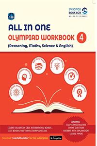 All in One - Olympiad Workbook for Reasoning, Maths, Science & English - Class 4