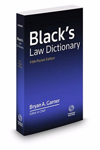 Blacks Law Dict Pckt 5/E