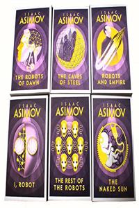 Isaac Asimov Robot Series 6 Books Collection Set (I, Robot, The Robots of Dawn, The Naked Sun, The Rest Of The Robots, The Caves of Steel, Robots and Empire) Paperback