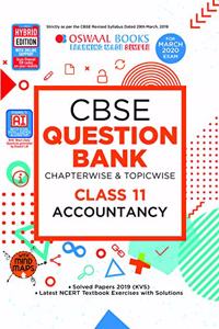 Oswaal CBSE Question Bank Class 11 Accountancy Book Chapterwise & Topicwise Includes Objective Types & MCQ's (For March 2020 Exam)