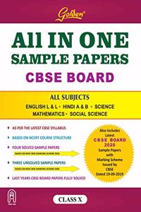 Golden All in One Sample Papers for Class X Cbse Board 2020