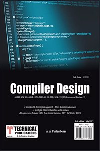 Compiler Design for GTU 18 Course (VII - CE/CSE/ICT - 3170701)