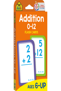 School Zone Addition 0-12 Flash Cards