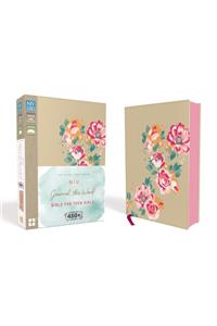 NIV, Journal the Word Bible for Teen Girls, Leathersoft over Board, Gold/Floral, Red Letter