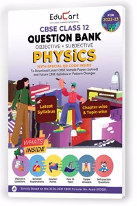 Educart CBSE Class 12 Physics Question Bank Book For 2022-23