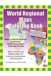 World Regional Maps Coloring Book