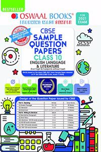 Oswaal CBSE Sample Question Paper Class 10 English Language & Literature Book (Reduced Syllabus for 2021 Exam)
