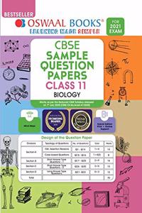 Oswaal CBSE Sample Question Paper Class 11 Biology Book (Reduced Syllabus for 2021 Exam)