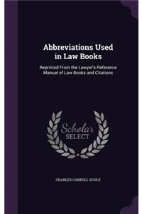 Abbreviations Used in Law Books