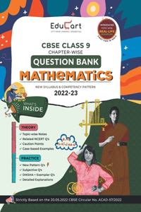 Educart CBSE Class 9 MATHEMATICS Question Bank Book for 2022-23 (Includes Chapter wise Theory & Practice Questions 2023)
