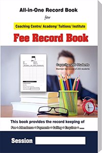 Fee Record Book for Coaching Centre/ Institutes/ Academy/ Tuition Centre