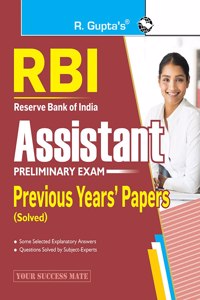 RBI: Assistant (Preliminary Exam) Previous Years' Papers (Solved)