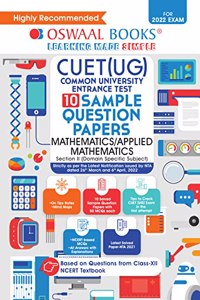 Oswaal NTA CUET (UG) 10 Sample Question Papers, Mathematics (Entrance Exam Preparation Book 2022)
