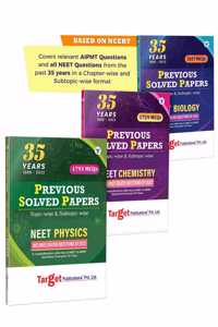 35 Years Neet Previous Year Solved Question Papers With Topicwise Solution | Pcb Study Material (Physics, Chemistry, Biology) | 1988 To 2022 | Chapterwise Mcqs | Neet Books For Medical Exam | Combo Of 3 Books